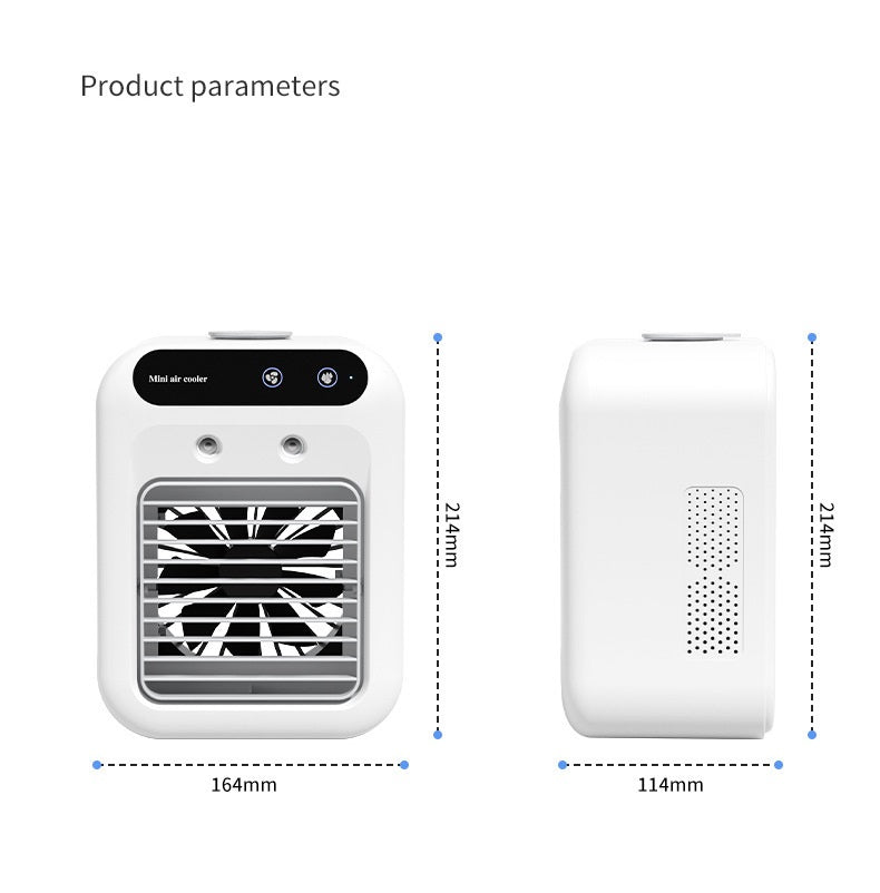 Portable Mini Air Conditioner Fan – USB Water Cooling Air Cooler for Desk, Office & Bedroom (Quiet & Energy Saving)