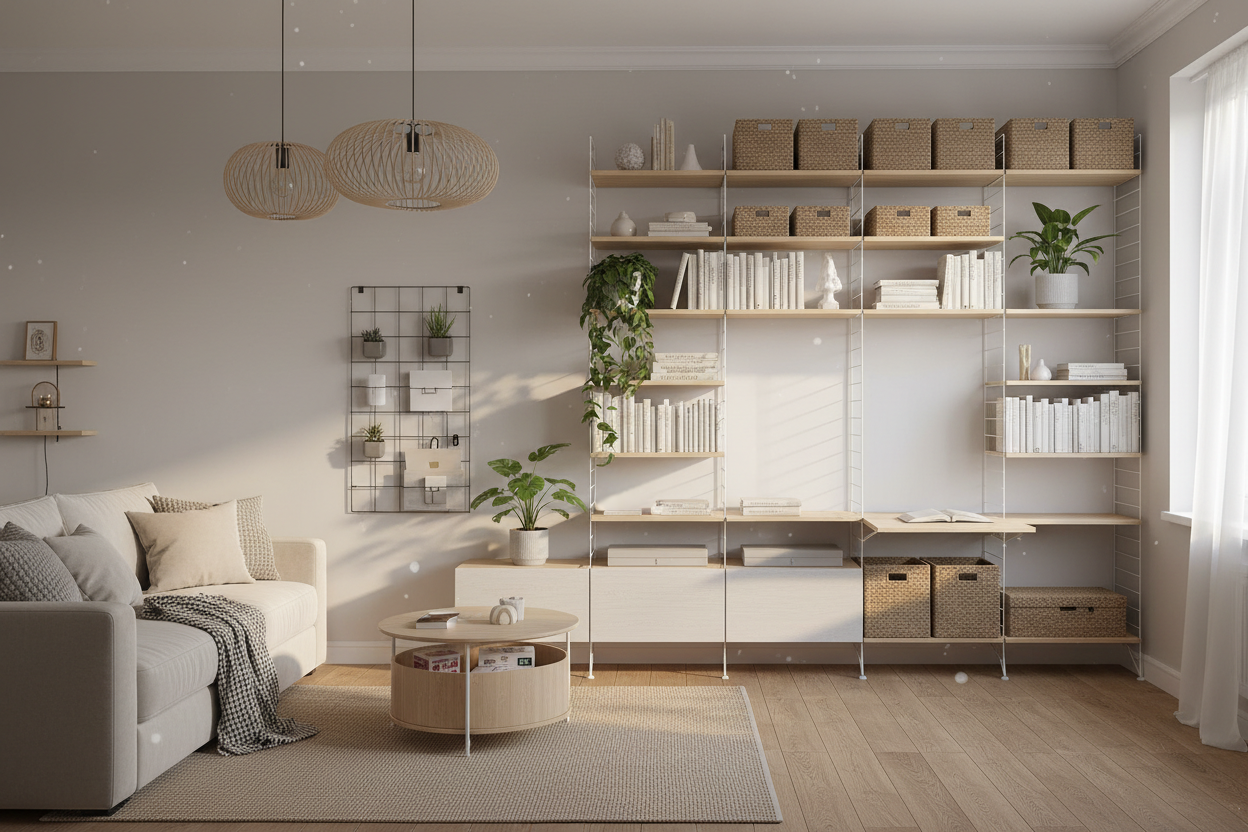 Spazio organizzato con soluzioni intelligenti